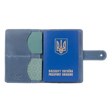 Шкіряне портмоне для паспорта / ID документів HiArt PB-03S / 1 Shabby Lagoon "World Map"