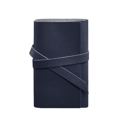 Натуральный кожаный блокнот (Софт-бук) 1.0 Темно-синий Краст Blanknote BN-SB-1-st-navy-blue