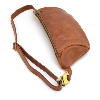 Вместительная сумка на пояс из кожи Crazy Horse RB-3100-3md Brandy - бренди