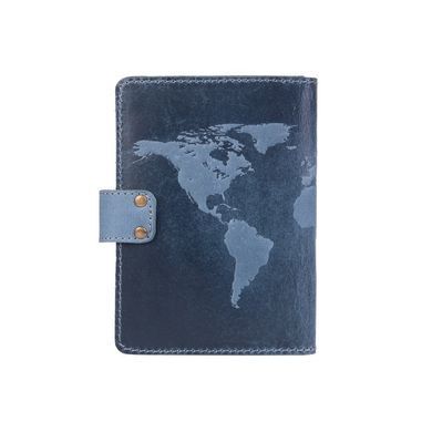Шкіряне портмоне для паспорта / ID документів HiArt PB-03S / 1 Shabby Lagoon "World Map"