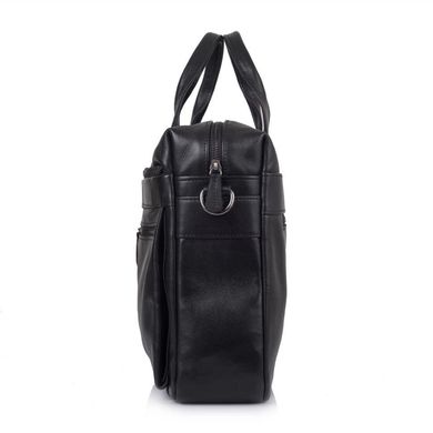 Збільшена сумка зі шкіри "черокі" для ноутбука чорного кольору TARWA GA-7122-3mdL Чорний