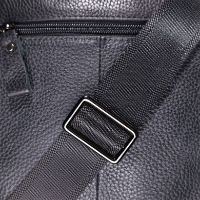 Вертикальная мужская сумка на плечо из натуральной кожи Vintage 22248 Черная