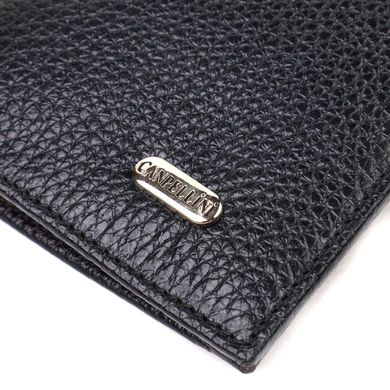 Вертикальний гаманець унісекс із натуральної шкіри CANPELLINI 21897 Чорний