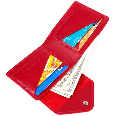 Жіночий гаманець із глянсової натуральної шкіри GRANDE PELLE 16808 Червоний