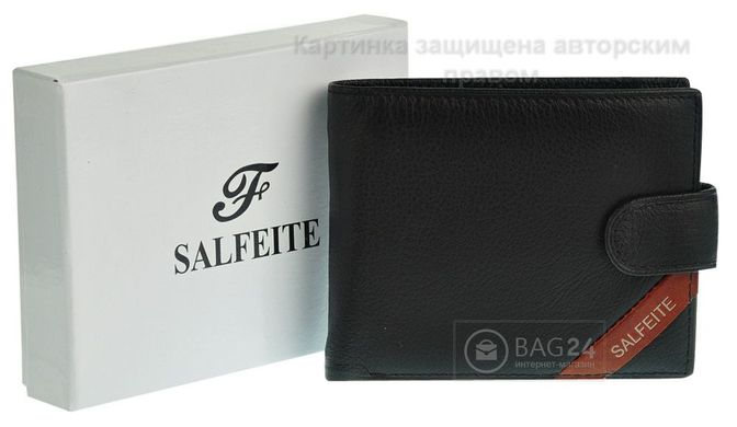 Модний гаманець з натуральної шкіри SALFEITE, Чорний