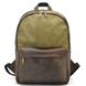 Мужcкой рюкзак кожа и канвас хакки для ноутбука TARWA RHc-7273-3md Коричневый