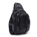 Мужской рюкзак из натуральной кожи Keizer K1085bl, черный, с двумя отделениями для удобства использования