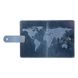 Кожаное портмоне для паспорта / ID документов HiArt PB-03S/1 Shabby Lagoon "World Map"