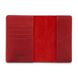 Червона дизайнерська шкіряна обкладинка для паспорта з відділенням для карт, колекція "Mehendi Art"