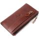 Цікавий складний гаманець з натуральної шкіри KARYA 21131 Коричневий