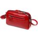 Яркая сумка-клатч в стильном дизайне из натуральной кожи 22125 Vintage Красная