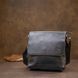 Практичная кожаная мужская сумка-мессенджер GRANDE PELLE 11433 Темно-синий