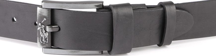 Отличный кожаный ремень знаменитого бренда Ralph Lauren 00993, Черный