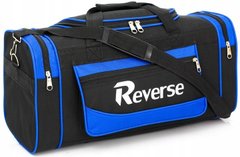 Дорожная сумка средний размер из кордуры 58L Reverse черная с синим