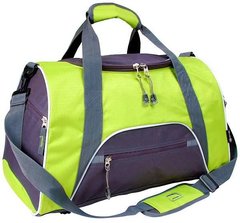 Спортивная сумка для тренировок 33L Corvet серая с салатовым SB1016-41