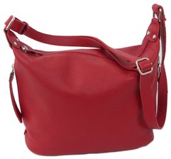 Наплічна жіноча шкіряна сумка Borsacomoda, Україна червона 809.022