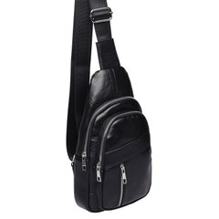 Чоловічий шкіряний рюкзак через плече Keizer K1169-black
