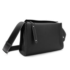 Жіноча стильна сумка через плече з натуральної шкіри Olivia Leather A25F-W-6611A Чорний