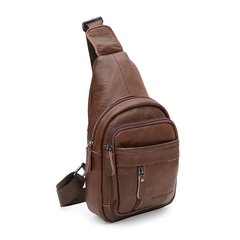 Чоловічий рюкзак шкіряний через плече Keizer K1223abr-brown