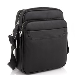 Мужская сумка через плечо из натуральной кожи Tiding Bag M6003A Черный