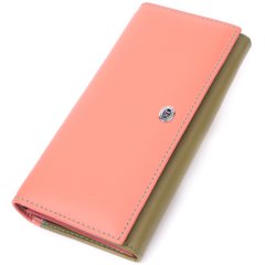 Практичний гаманець для жінок з натуральної шкіри ST Leather 22520 Різнокольоровий