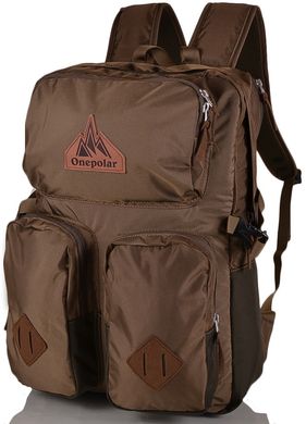 Мужской рюкзак с множеством карманов ONEPOLAR W1973-khaki, Коричневый