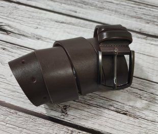 Ремінь чоловічий з закругленою пряжкою sale_13930 Коричневий