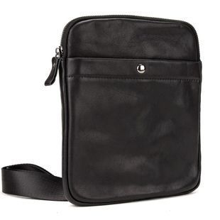 Шкіряний маленький месенджер Tiding Bag S-N2-123A Чорний