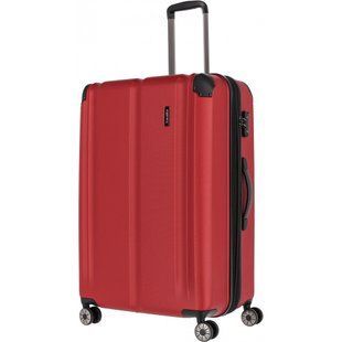 Большой пластиковый чемодан Travelite CITY L Red Красный TL073049-10