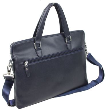 Жіноча ділова сумка, портфель з еко шкіри Villado синя