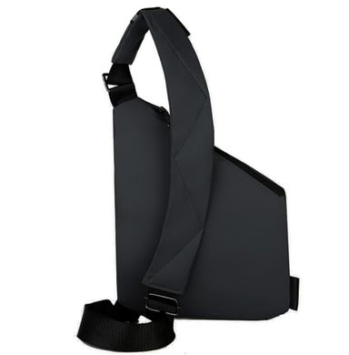 Мужской тканевый слинг через плечо черный Tiding Bag S1-001A Черный