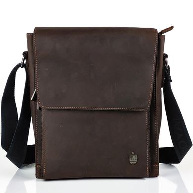 Мужская сумка через плечо из матовой винтажной кожи Royal Bag RB-V-JD4-7055C Коричневый