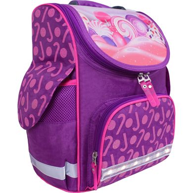 Рюкзак школьный каркасный с фонариками Bagland Успех 12 л. фиолетовый 409 (00551703) 80213595