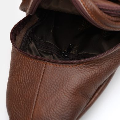 Чоловічий рюкзак шкіряний через плече Keizer K1223abr-brown
