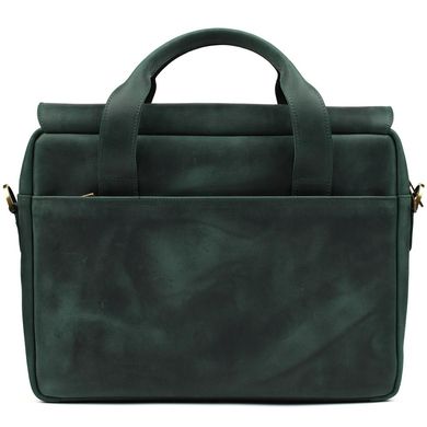 Чоловіча сумка-портфель із натуральної шкіри зелена RE-1812-4lx TARWA Зелений