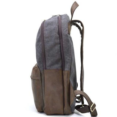 Мужcкой рюкзак кожа и канвас серой для ноутбука TARWA RGc-7273-3md Коричневый