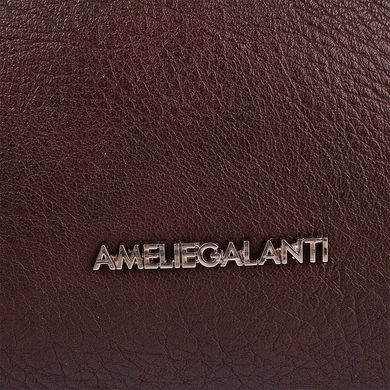 Жіноча міні-сумка з якісного шкірозамінника AMELIE GALANTI (АМЕЛИ Галант) A991458-coffee Коричневий