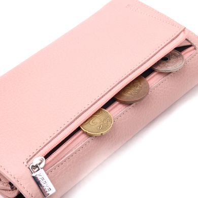 Красивий жіночий гаманець з натуральної шкіри KARYA 21361Рожевий