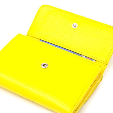 Молодіжний яскравий гаманець із натуральної шкіри флотар CANPELLINI 21597 Лимонний