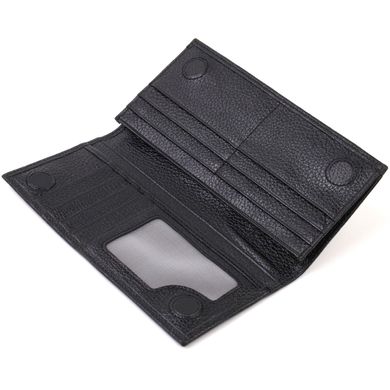 Чоловічий вертикальний гаманець із натуральної шкіри CANPELLINI 21898 Чорний
