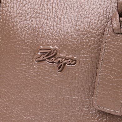Стильная вместительная женская сумка KARYA 20882 кожаная Бежевый