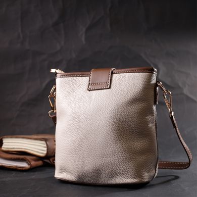Удобная сумка на плечо для женщин на каждый день из натуральной кожи Vintage 22347 Белая