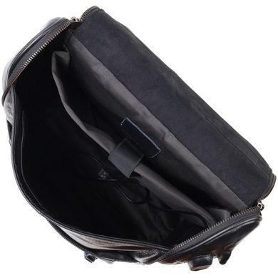 Місткий рюкзак з натуральної шкіри Vintage 22249 Чорний