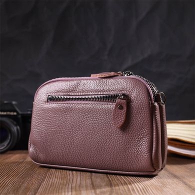 Замечательная сумка-клатч в стильном дизайне из натуральной кожи 22126 Vintage Пудровая