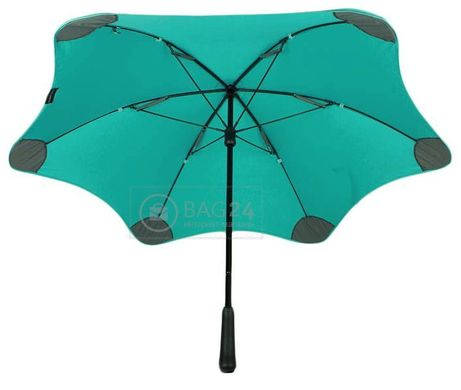 Элегантный женский зонт-трость, мех, противоштормовой BLUNT Bl-lite-2-mint, Бирюзовый