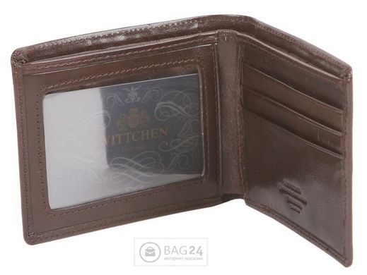 Добротный кожаный кошелек европейского качества WITTCHEN 10-1-118-4, Коричневый