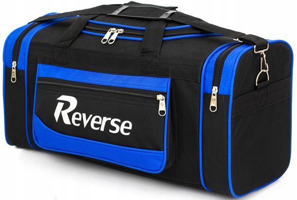 Дорожня сумка середній розмір із кордури 58L Reverse чорна із синім