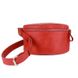 Натуральная кожаная поясная сумка красная винтажная Blanknote TW-BeltBag-red-crz