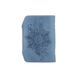 Ергономічний блакитний Картхолдер з натуральної матової шкіри, колекція "Mehendi Classic"