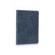 Дизайнерська шкіряна обкладинка для паспорта з відділенням для карт блакитного кольору, колекція "Mehendi Art"